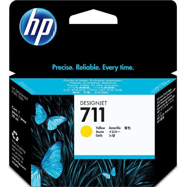 HP 711 Ink Cartridge Yellow CZ132A Original Genuine DESIGNJET T120/T520