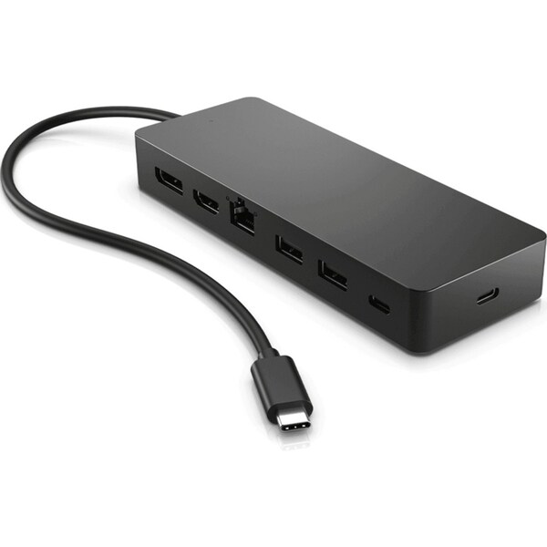 HP Universal USB-C 4K Multiport Hub Adapter Dual Screen HDMI/DisplayPort/Ethernet/USB