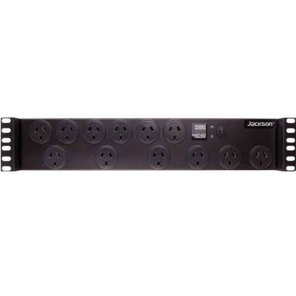 Jackson Rack Mounted Surge Protected 12 Outlet Power Board Master Switch