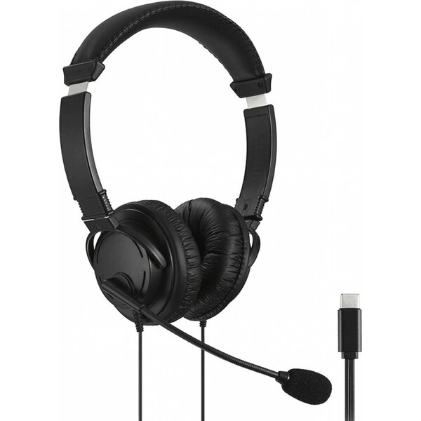 Kensington Headphones With Microphone Headset USB-C Black