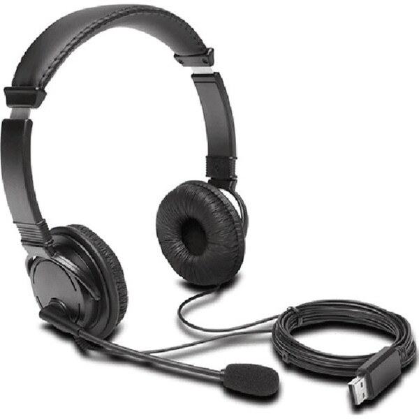 Kensington Hi-Fi USB Headphones Headset With Microphone Black