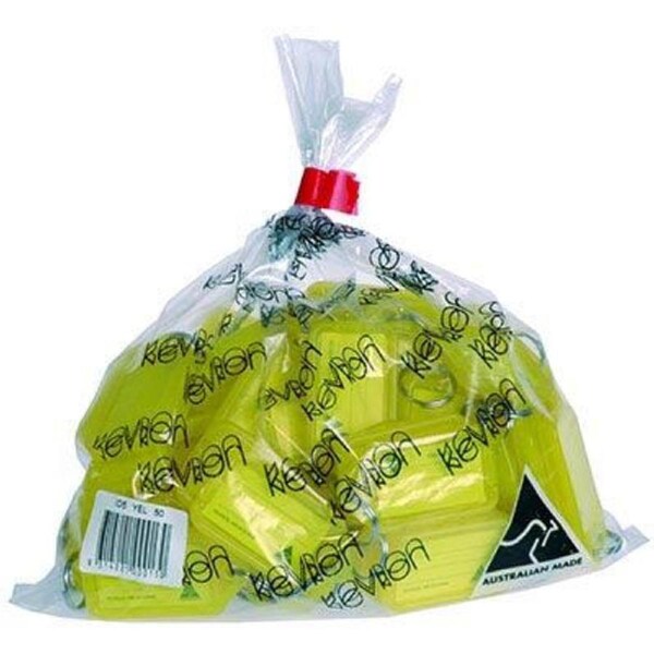 Kevron Key Accessories Key Tag Yellow Pack 50