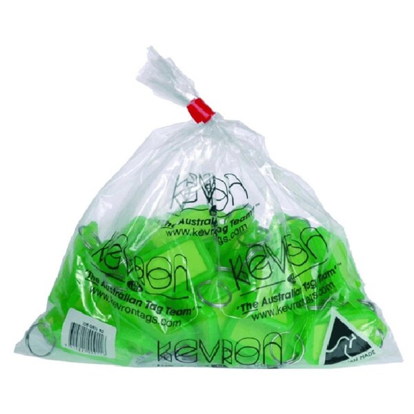 Kevron Key Tag ID5 Green Pack 50