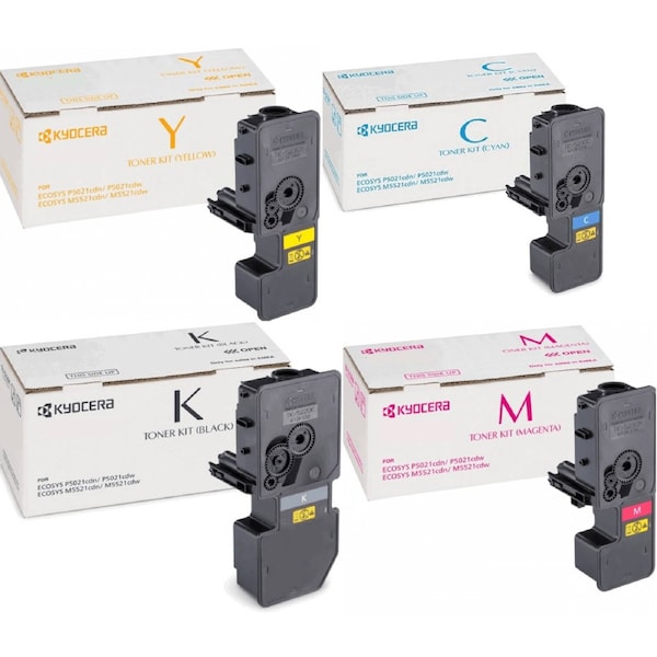 Kyocera TK-5224 Toner Ink Cartridge Black/Cyan/Magenta/Yellow Set Genuine EcoSys TK5224