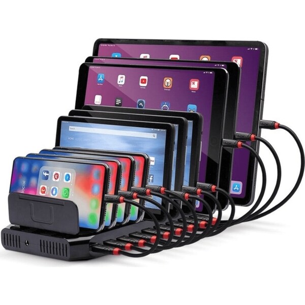 Lindy 10 Port USB Charging Station Stand Hub Phone Tablet iPad