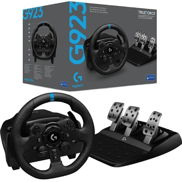 Logitech G923 TrueForce Racing Wheel and Pedals Sim PS5 PS4 PC
