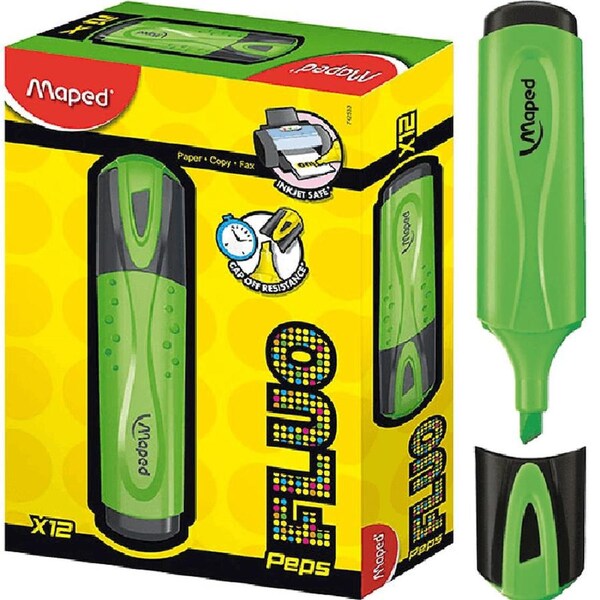 Maped Fluo Peps Highlighters Green Box 12