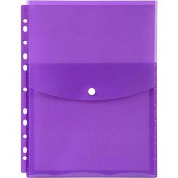 Marbig Binder Pocket Top Opening Document Wallet Holder A4 Purple Pack 12