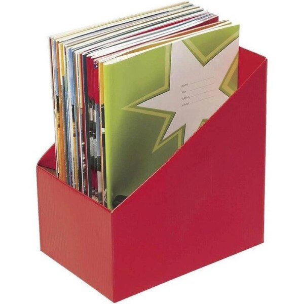 Marbig Book Box Large Red Pack 5
