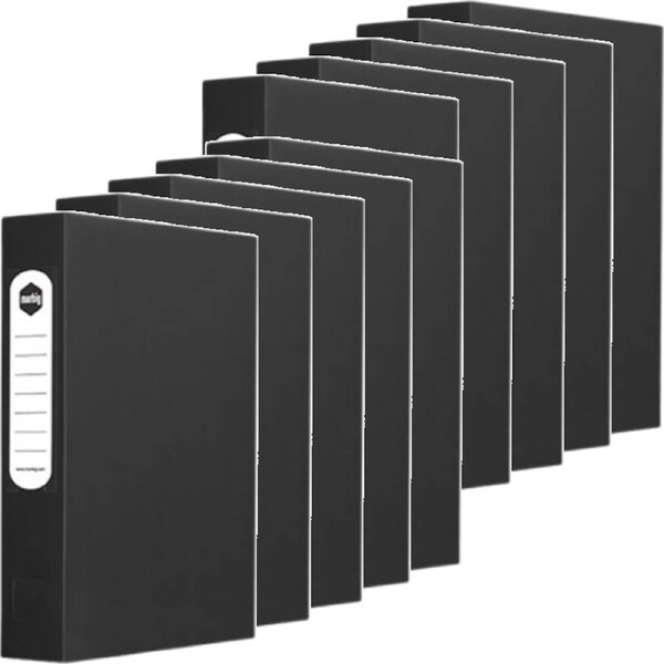 Marbig Box File Button Closure 60mm A4 Black Pack 10