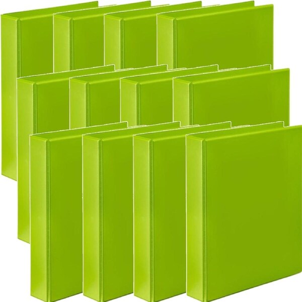 Marbig Clear View Insert Ring Binder Folder 2D 38mm A4 Green Box 12