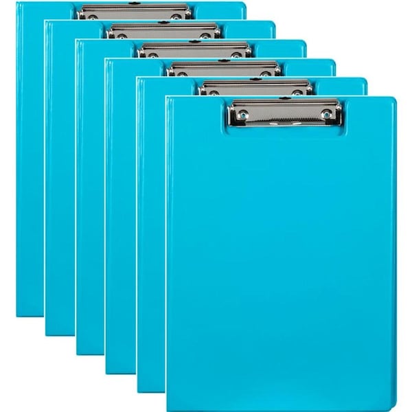 Marbig Clipfolder Clipboard PE A4 Blue Pack 6