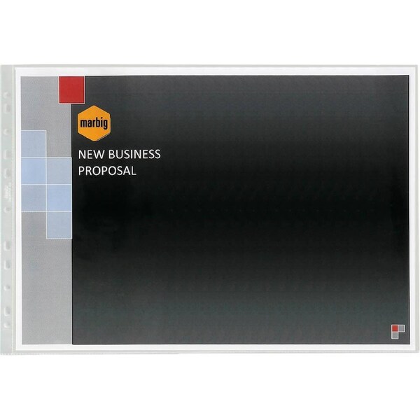 Marbig Deluxe Copysafe Sheet Protectors Landscape A3 Pack 25