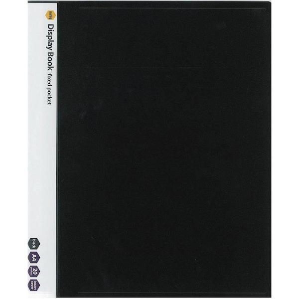 Marbig Display Book 20 Pocket A4 Black