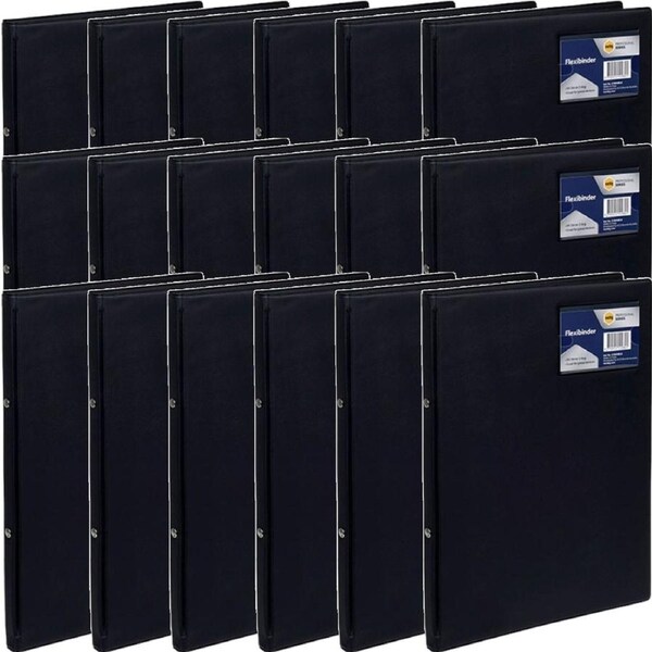 Marbig Flexibinder 2 Ring Binder Folder 20mm A4 Black