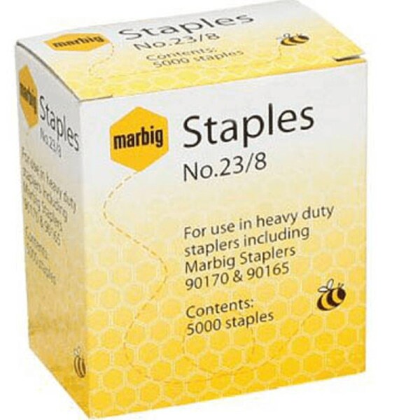 Marbig Heavy Duty Staples 23/8 Box 5000