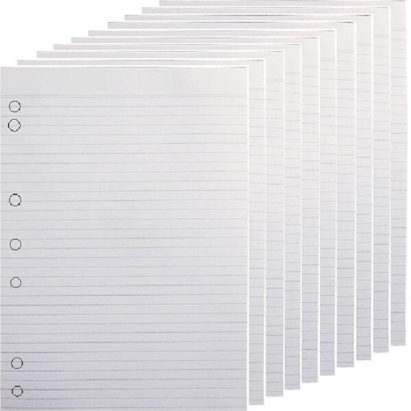 Marbig Writing Pads Ruled Lines 50 Sheet A4 White 7 Holes Punched 10 Pack