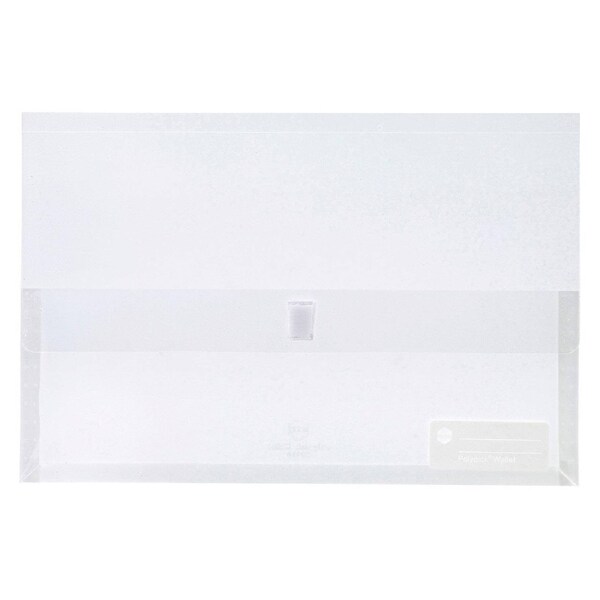 Marbig Polypick Wallet Foolscap 25mm Gusset Clear Durable 12 Pack