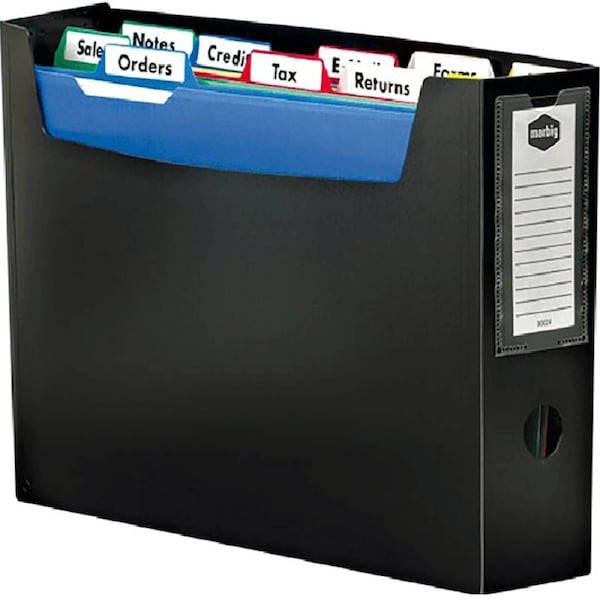 Marbig Portable Organiser File With Filetabs A4 Black Filing