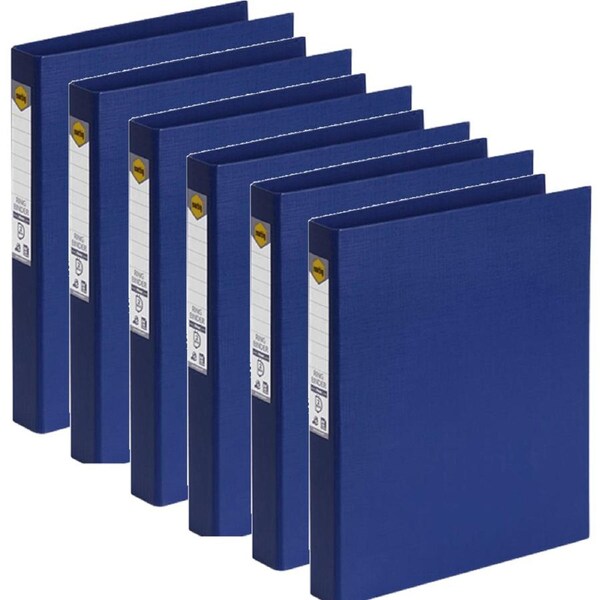 Marbig Ring Binder File Folder PE 25mm 2D A4 Blue Box 6