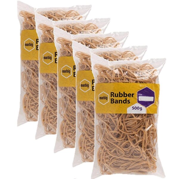 Marbig Rubber Bands Size No.32 500g Bag Pack 5
