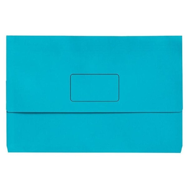 Marbig Slimpick Document Wallet Foolscap Blue Pack 10