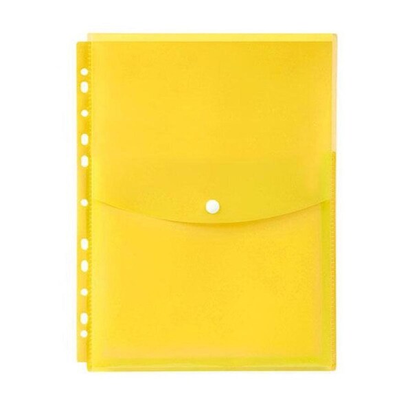 Marbig Top Opening Binder Pocket Document Wallet Holder A4 Yellow Pack 12