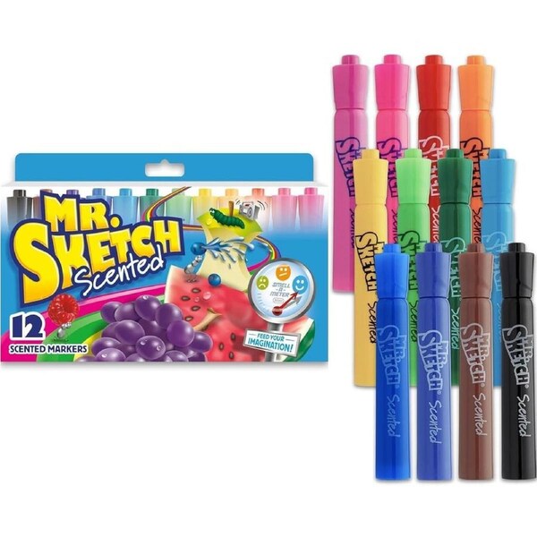 Mr Sketch Scented Markers Assorted Pack 12 Smelly