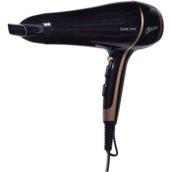 Nero Luxe Hairdryer 2400W Rose Gold Black Hair Dryer