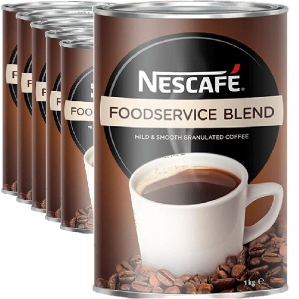 Nescafe Foodservice Blend Granulated Instant Cofee 1kg Tin Pack 6