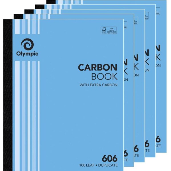 Olympic 606 Carbon Book with Extra Carbon 100 Leaf Pack 5