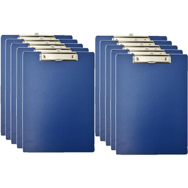 Pack 10 Bantex Clipboard A4 Blue Bulk