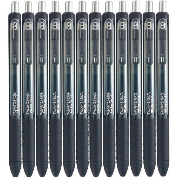 Papermate Inkjoy Gel Pen Medium Retractable 0.7mm Black Box 12