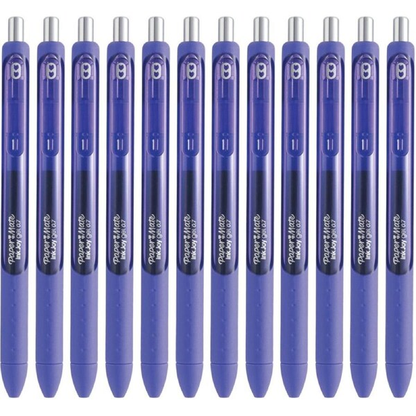 Papermate Inkjoy Gel Pen Retractable Medium 0.7mm Purple Box 12
