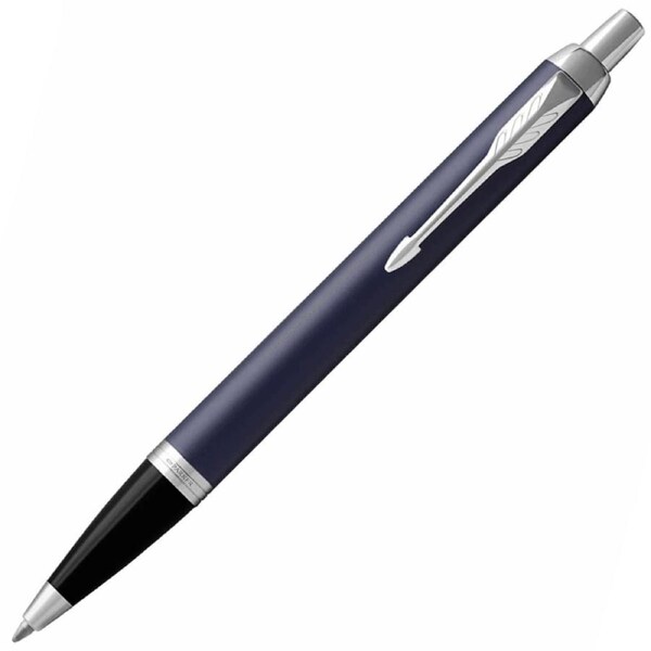 Parker IM Premium Matte Blue Chrome Ball Point Pen