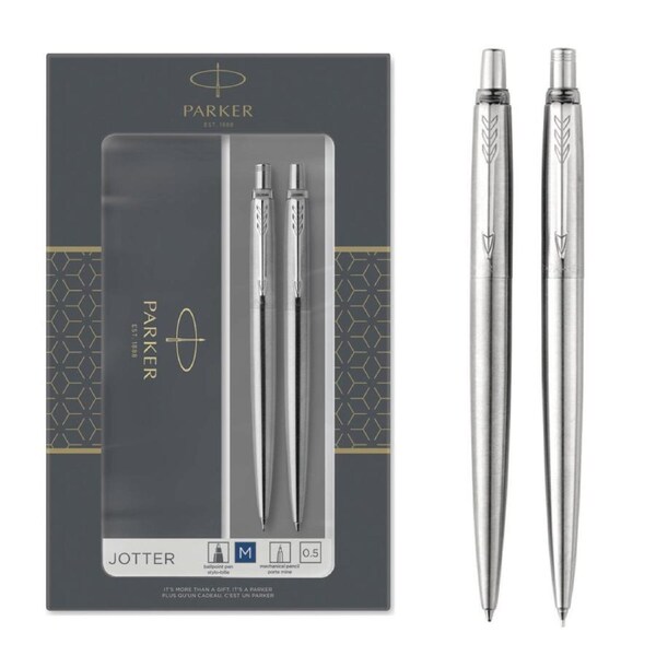 Parker Jotter Ballpoint Pen + Mechanical Pencil Pacer Duo Gift Set