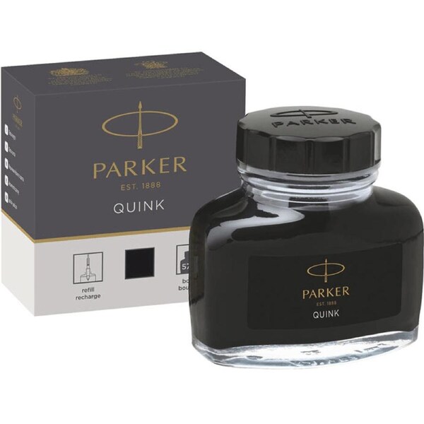 Parker Quink Ink Bottle Refill Black Fountain Pens