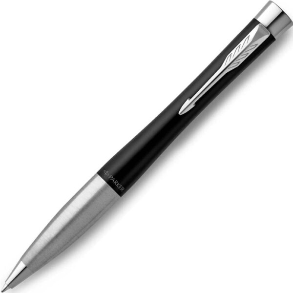 Parker Urban Premium Ballpoint Twist Pen Muted Black Chrome Trim Gift Box