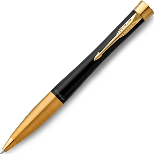 Parker Urban Premium Ballpoint Twist Pen Muted Black Gold Trim Gift Box