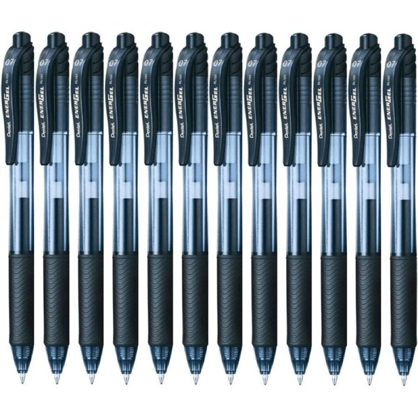Pentel BL110 Energel-X Retractable Gel Ink Pen 1.0mm Black Box 12