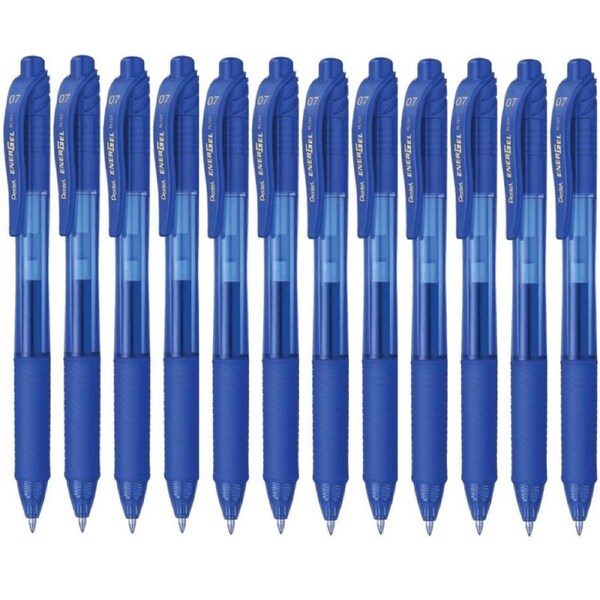 Pentel BL110 Energel-X Retractable Gel Ink Pen 1.0mm Blue Box 12