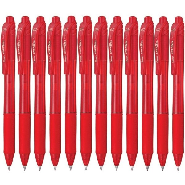 Pentel BL110 Energel-X Retractable Gel Ink Pen 1.0mm Red Box 12