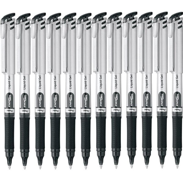 Pentel BL17 Energel Gel Ink Pen Medium 0.7mm Black Box 12