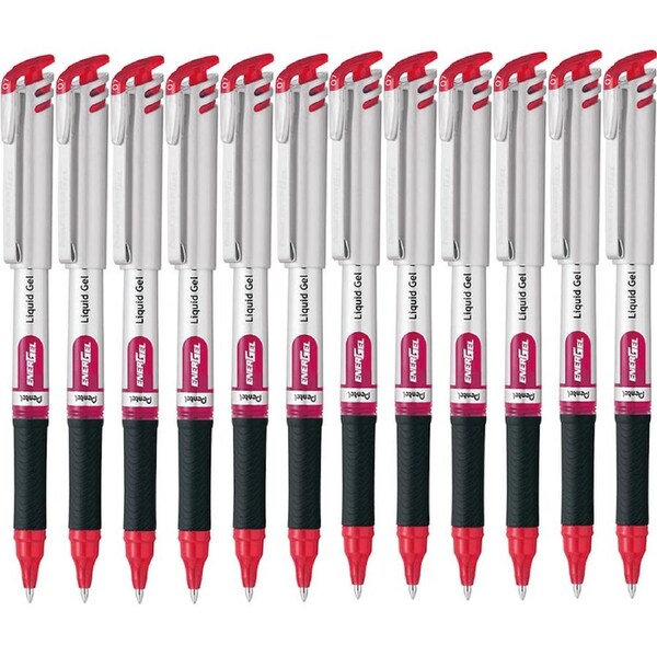 Pentel BL17 Energel Gel Ink Pen Medium 0.7mm Red Box 12