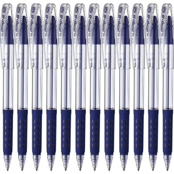 Pentel Hyper-G Ballpoint Pens 1.0mm Medium Blue Pack 12