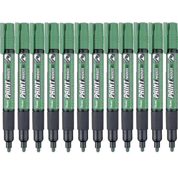 Pentel MMP20 Paint Marker Medium Bullet Point Green Box 12