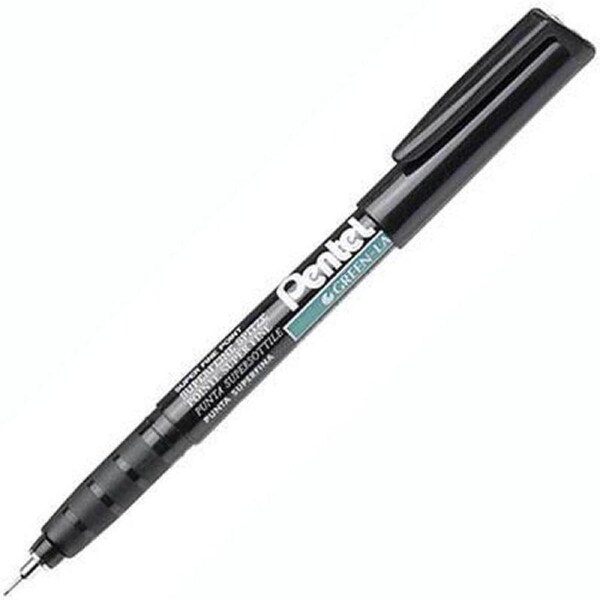 Pentel Nmf50 Green Label Permanent Marker 0.5Mm Black