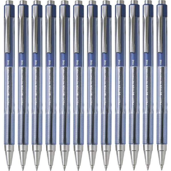 Pilot Better Retractable Ballpoint Pen 0.7mm Fine Blue Box 12