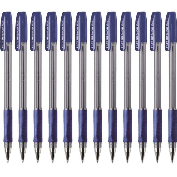 Pilot BPS-GP SuperGrip Ballpoint Pen Medium 1.0mm Blue Box 12