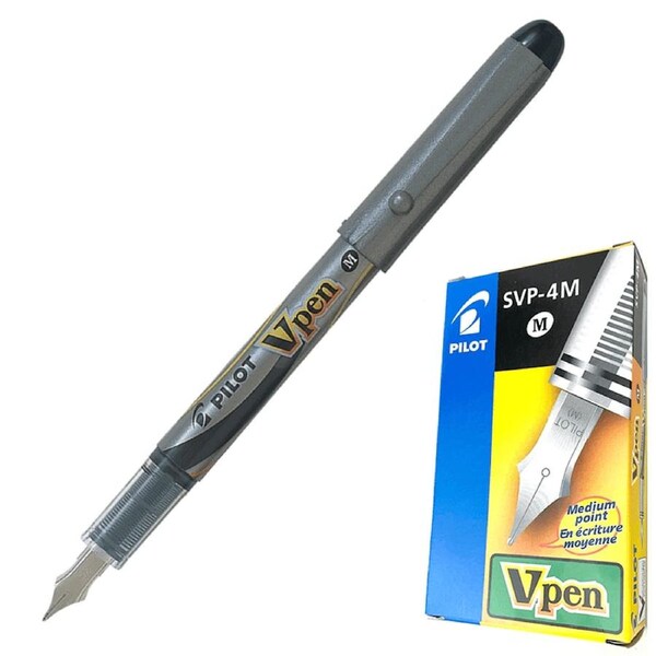 Pilot Disposable Fountain V Pen Black Box 12